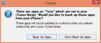  back up with iTunes