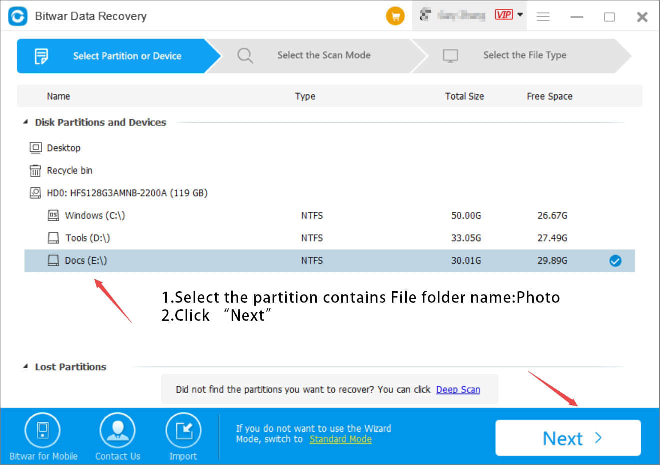 How to recover data with original folder name