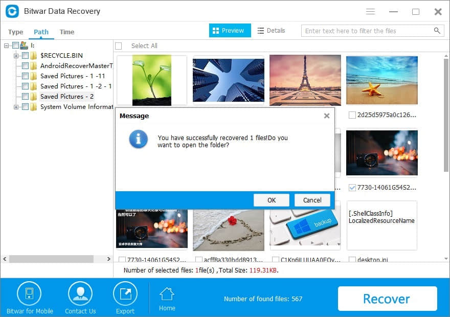 Preview and recover lost data Preview and recover lost data