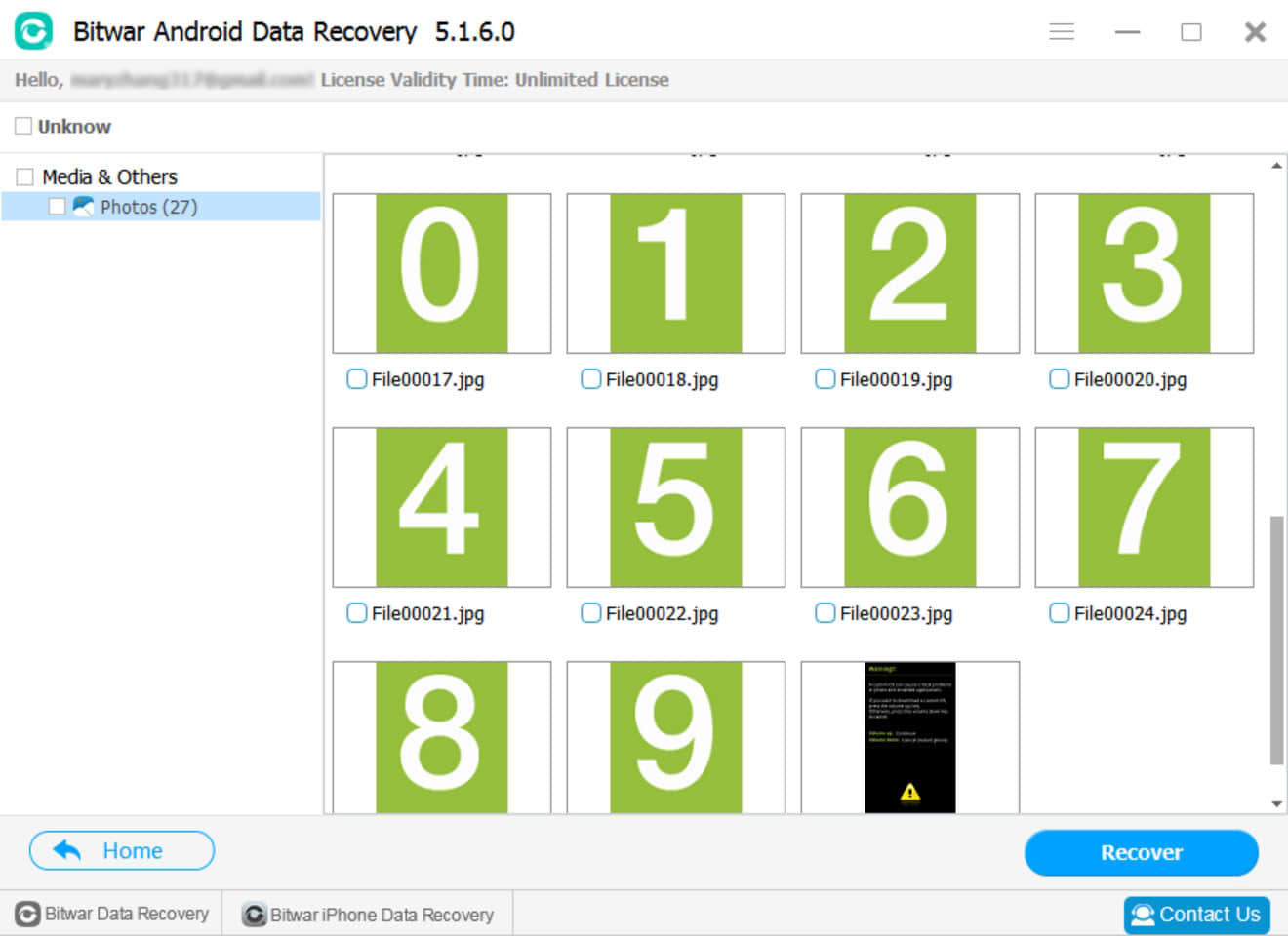 2.Bitwar Android Data Recovery -photo recovery