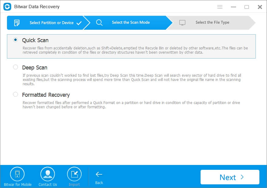recover deleted data