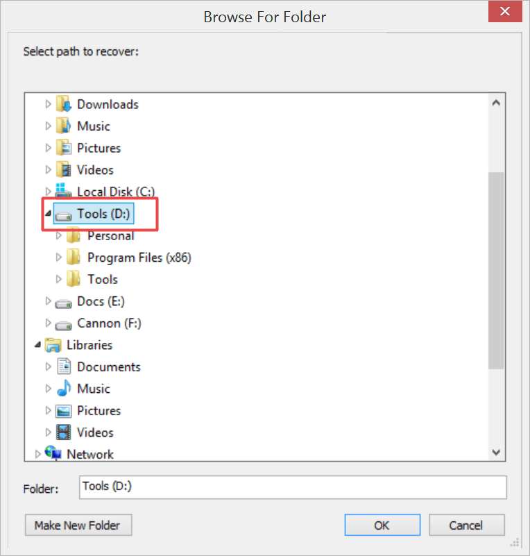 Save the data to a different drive
