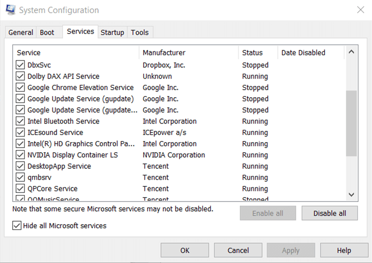 Disable Certain Services Disable Certain Services