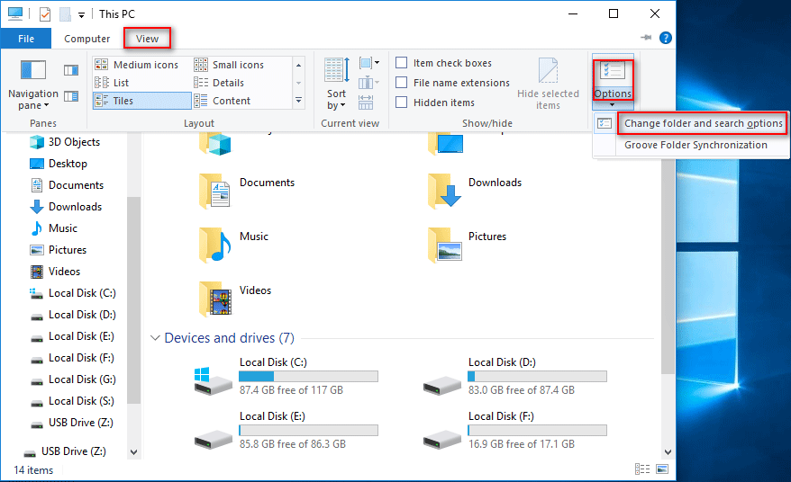 find hidden folders in Windows 10