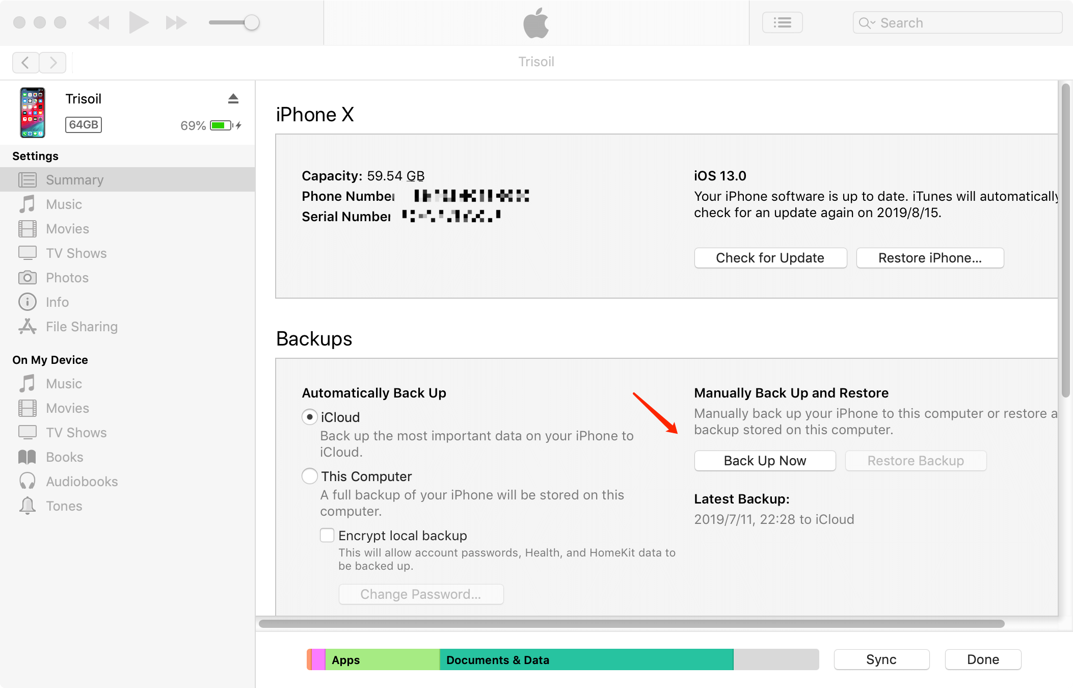 How to back up with iTunes？