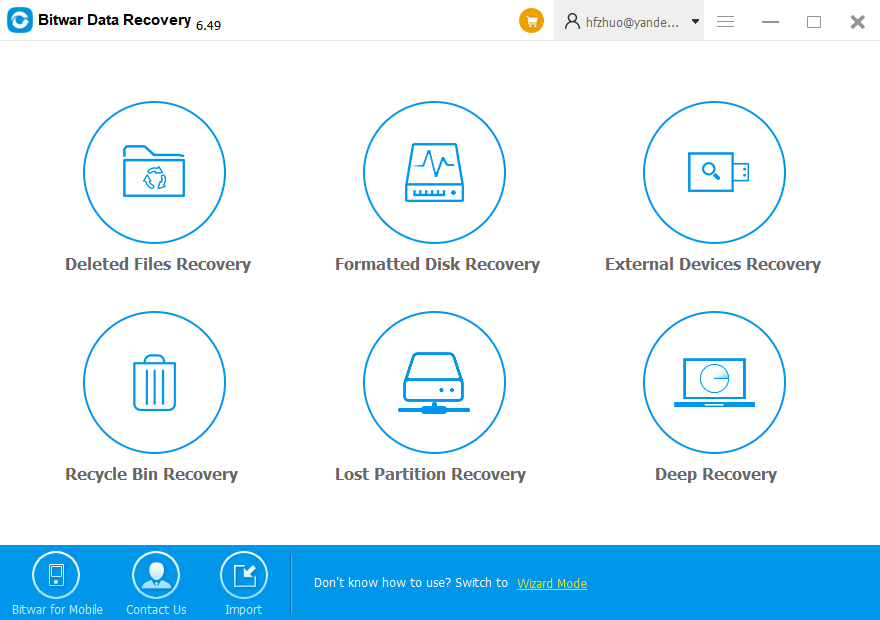 Steps of using Bitwar Data Recovery
